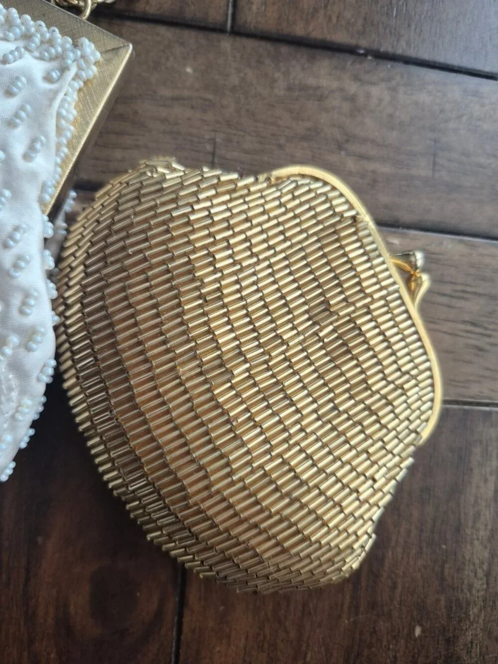 Vintage Beaded Clutch & Gold Coin Purse Set